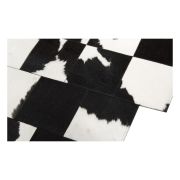 Patchwork Cowhide Rug pixel black-white k-140