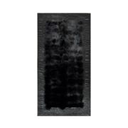 Fur rug fox black frame jurasico nero k-1121