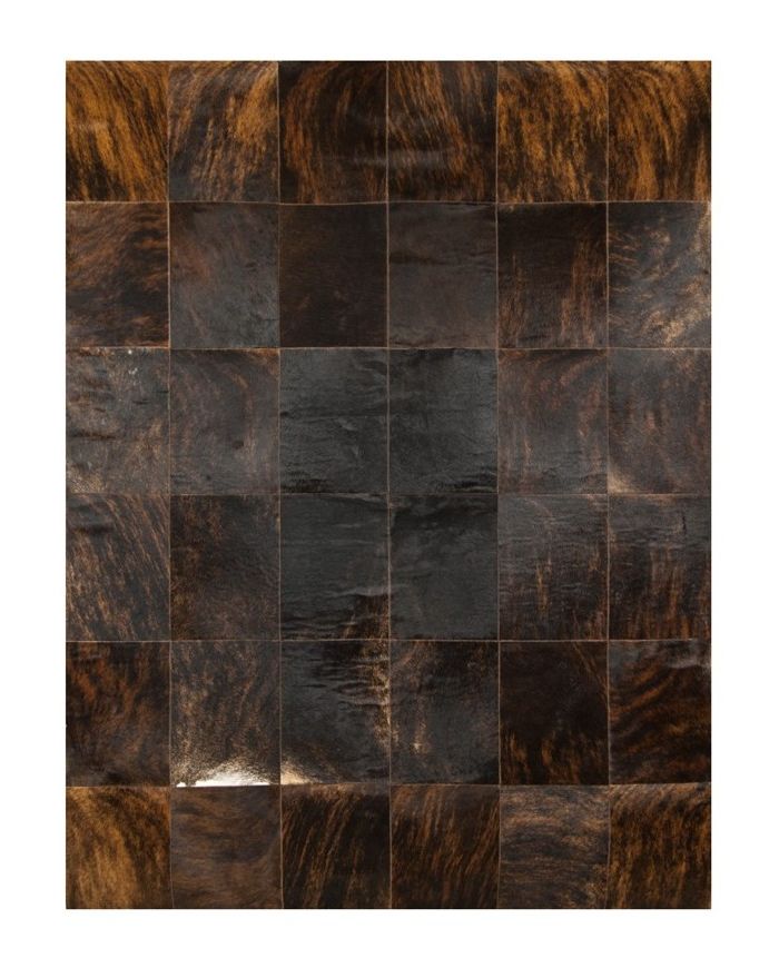 Patchwork Cowhide rug k-150 dark brown