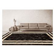 Patchwork Cowhide Rug k-1773 Mosaik Testa di Moro horsy double line - light beige