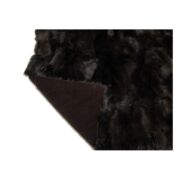 Fur plaid - throw - blanket  toscana dark brown k-323