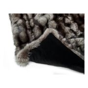 Fur plaid throw blanket  silver fox Throw - Blanket k-309