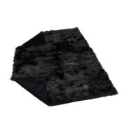 Fur plaid throw blanket bedspread toscana black k-322