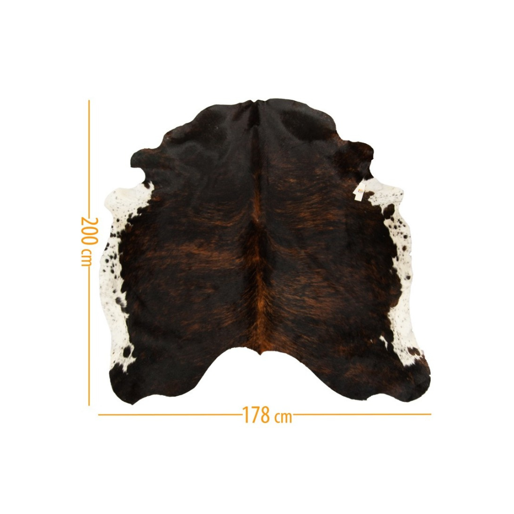 Cowhide D-031 Cowhide brown ribbed leather | FUR HOME