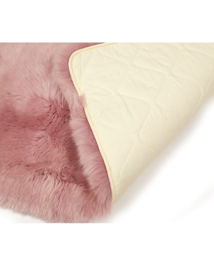 Χαλί sheepskin μονόχρωμο ροζ | FUR HOME