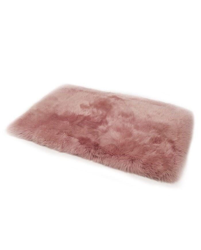 Χαλί sheepskin μονόχρωμο ροζ | FUR HOME