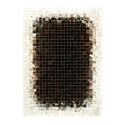 Patchwork cowhide rug k-1811 mosaik black-brown-white
