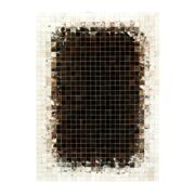 Patchwork cowhide rug k-1811 mosaik black-brown-white