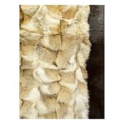 Fur Rug Wolf Natural With Frame k-149