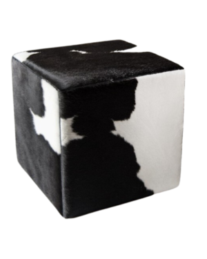 Cowhide cube cover* black white  - pony skin