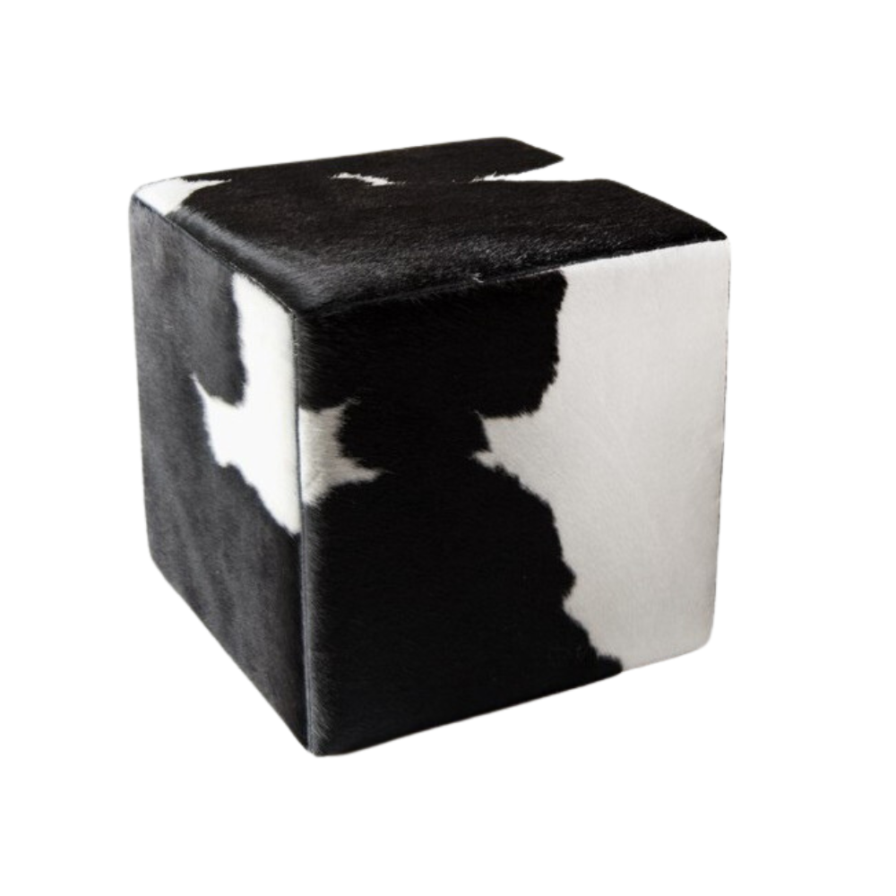 Cowhide cube cover* black white  - pony skin