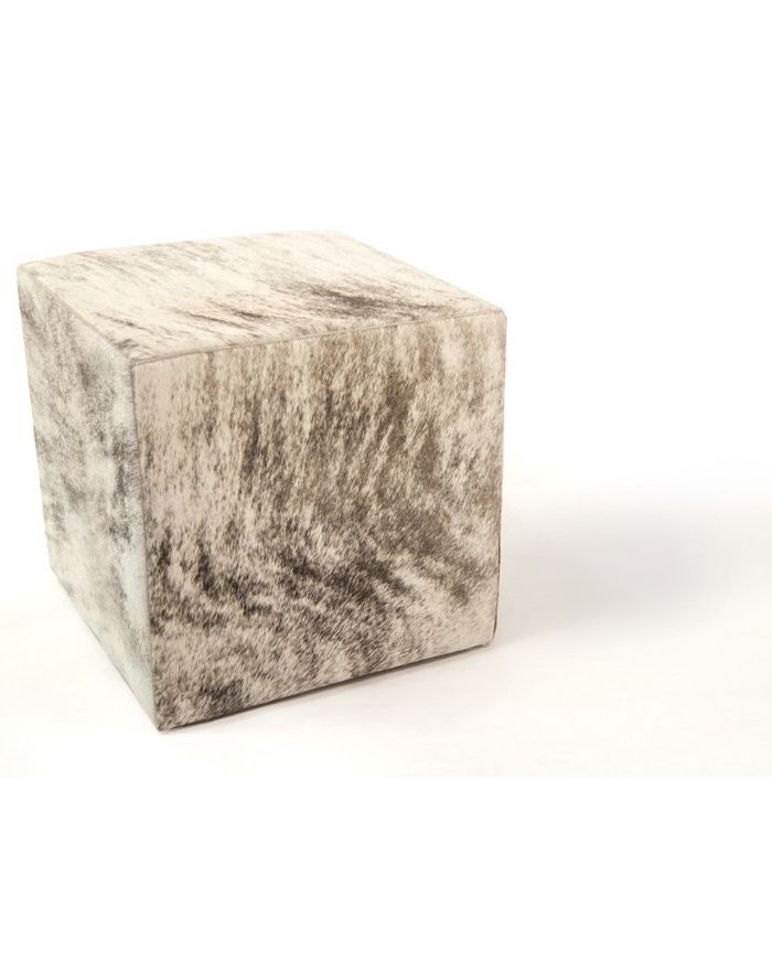 Cowhide cube cover* light grey beige