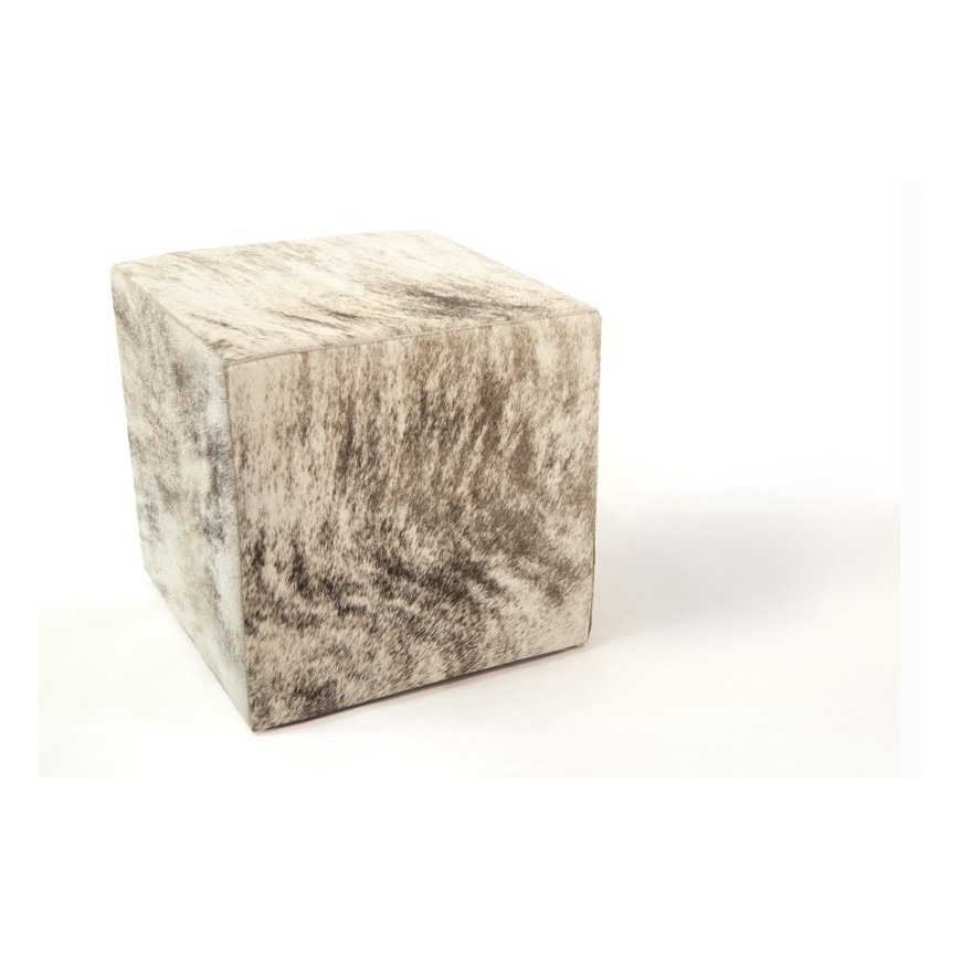 Cowhide cube cover* light grey beige