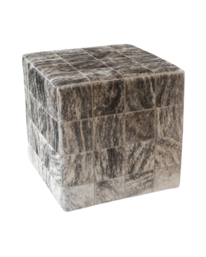 Cowhide cube cover* light grey beige  Pony Skin (cowhide)