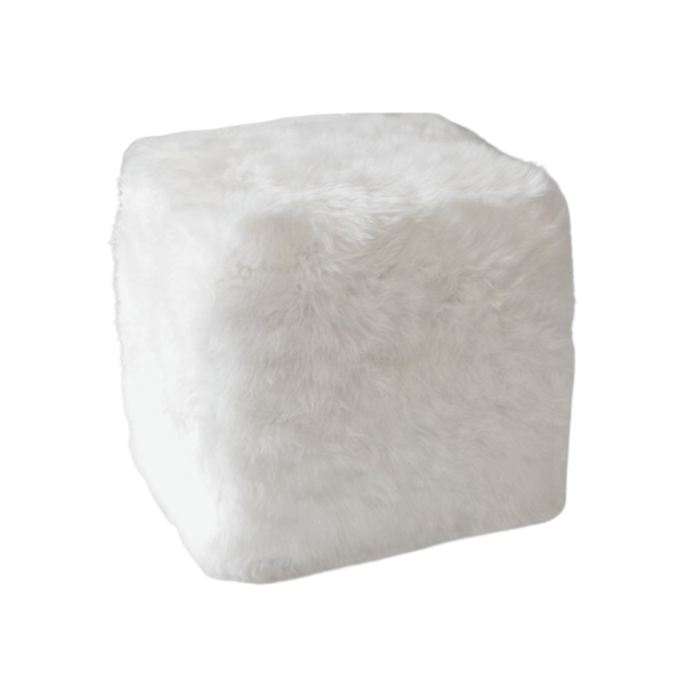 Sheepskin cube cover* sheepskin white