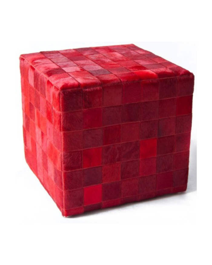 Cowhide cube cover* red - rosso