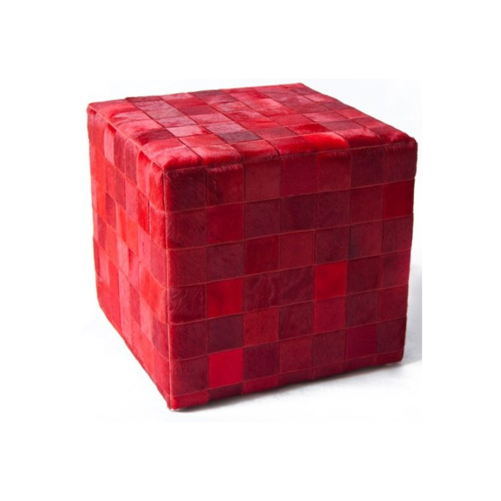 Cowhide cube cover* red - rosso