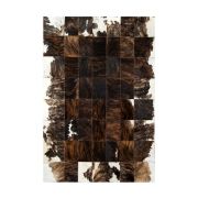 Patchwork cowhide rug k-156 medium brown
