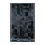 Patchwork Cowhide rug k-160 black frame croco nero