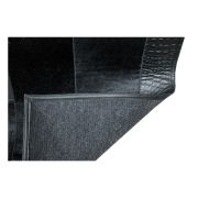 Patchwork Cowhide rug k-160 black frame croco nero