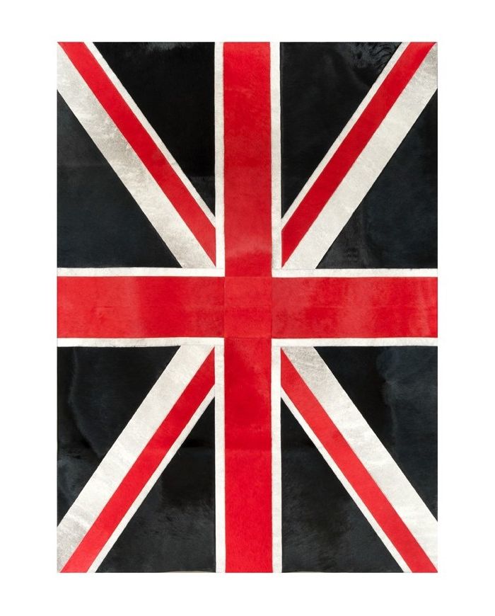 Union Jack Kuhfellteppich k-1911