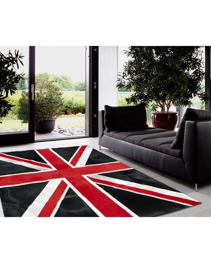 Union Jack Cowhide Rug k-1911