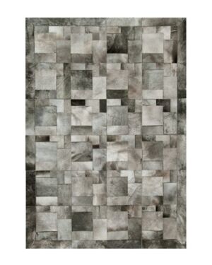 Lederteppich Puzzle Grau Elefant k-1914