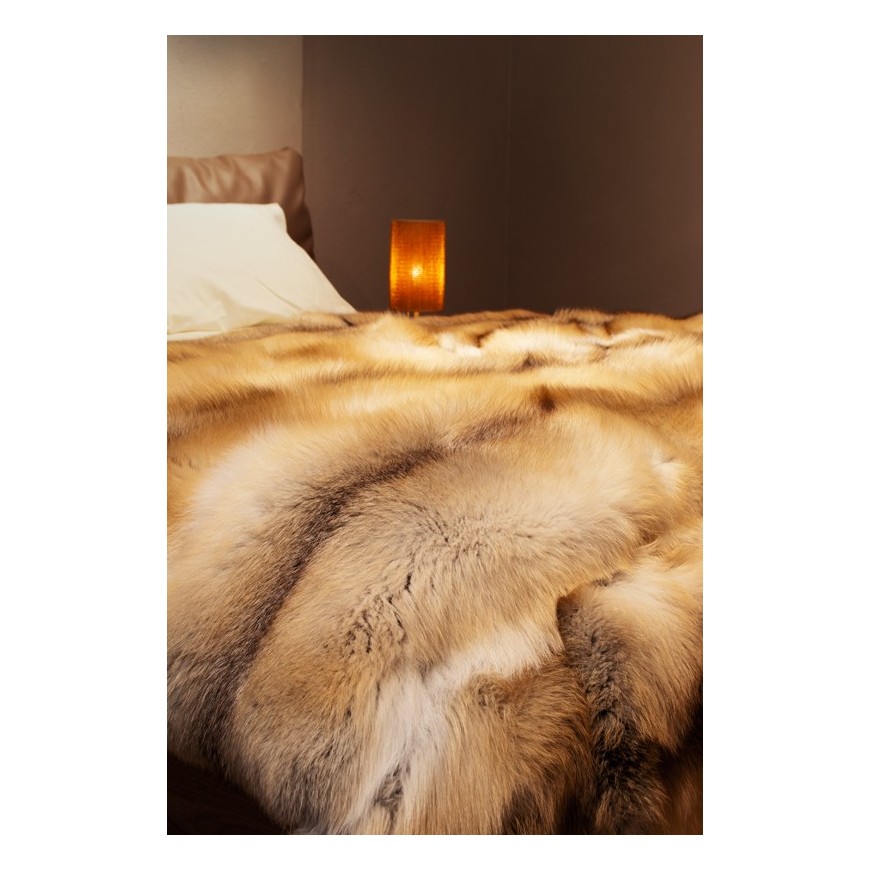Golden Island Fur Blanket throw bedcover k-306