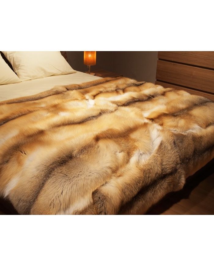 Golden Island Fur Blanket throw bedcover k-306