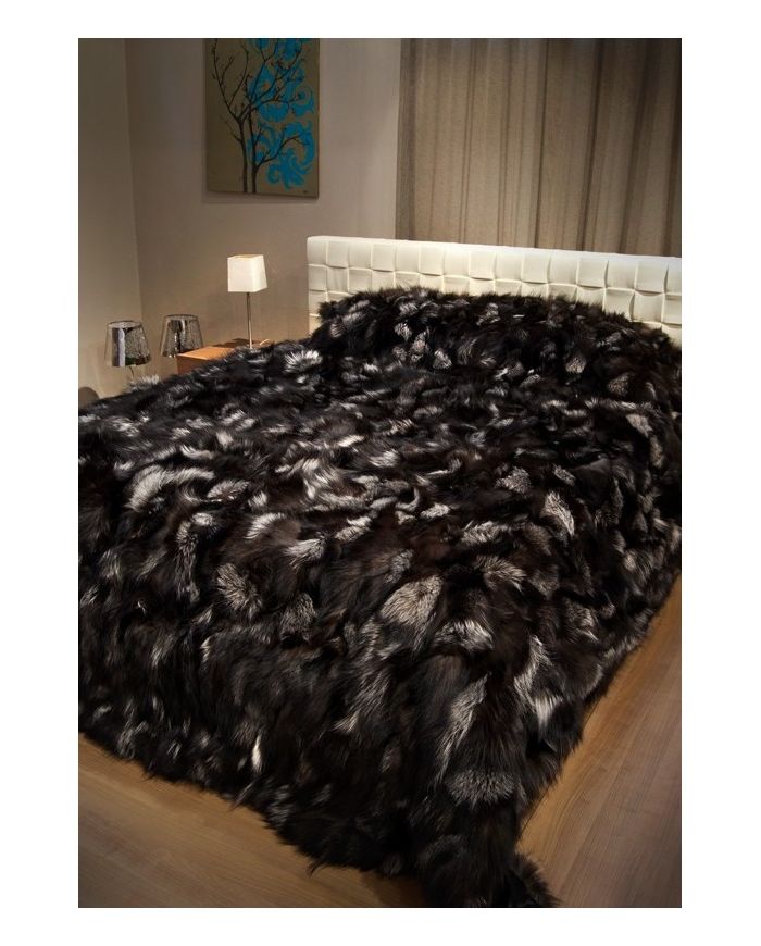 Silver Fox pcs Fur Blanket - Throw k-303