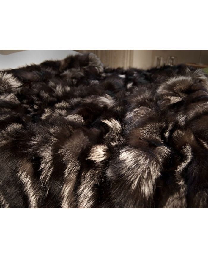 Silver Fox pcs Fur Blanket - Throw k-303