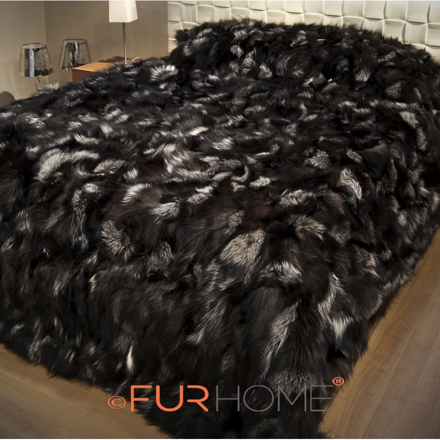 Silver Fox pcs Fur Blanket - Throw k-303