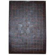 Hide rug crocco leather dark brown (t.moro)  with frame k-107