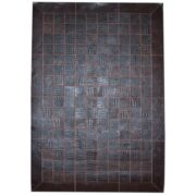 Hide rug crocco leather dark brown (t.moro)  with frame k-107