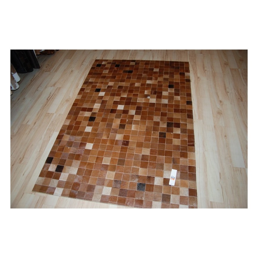 Mosaik Kuhfellteppich Baio Mehrfarbig k-2122