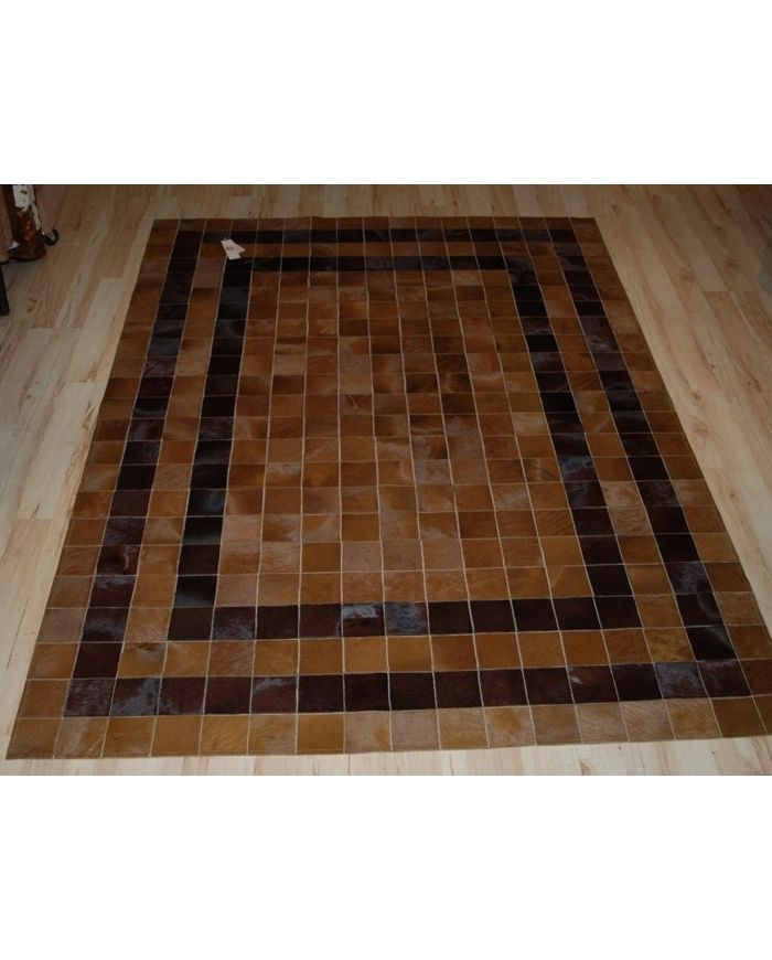 Mosaic Hide rug double line baio t.moro k-2121