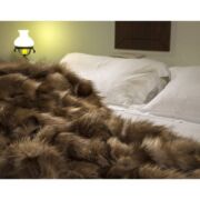 Crystal real fox fur throw - blanket k-300