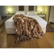 Crystal real fox fur throw - blanket k-300