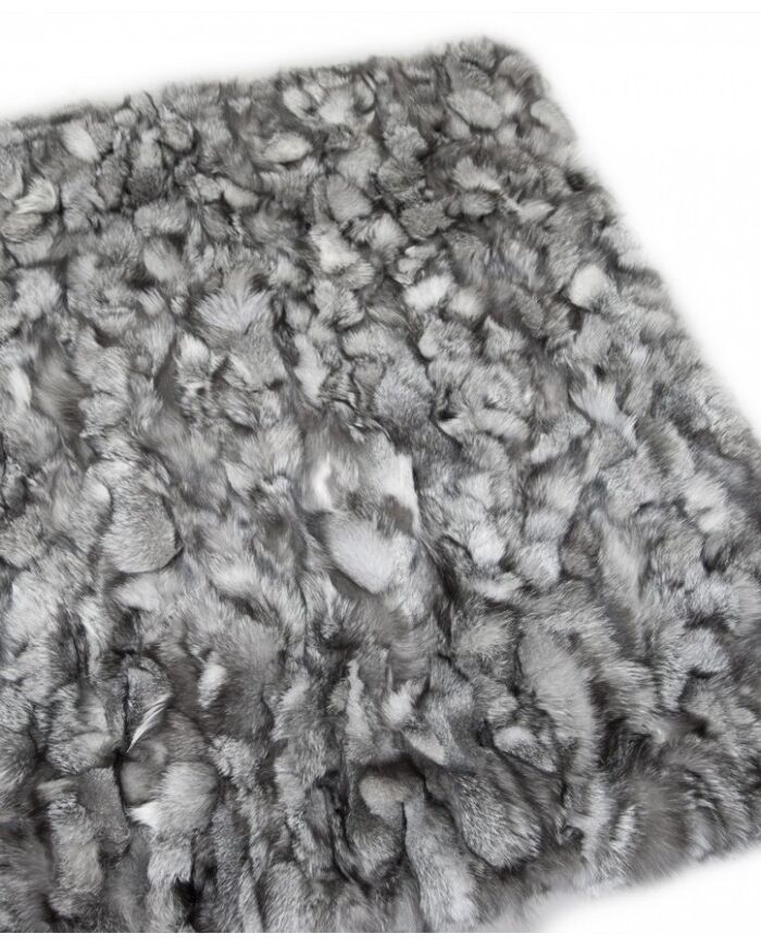Frost real fox fur throw  - blanket k-304