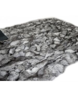 Frost real fox fur throw  - blanket k-304