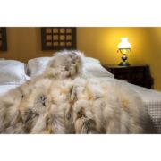 Golden island real fox fur throw - blanket k-301