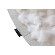 Furry Carpet Round White Ivory Fox k-152
