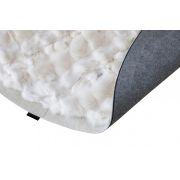 Furry Carpet Round White Ivory Fox k-152