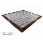Wolf natural rug with frame gold crocco pony k-148