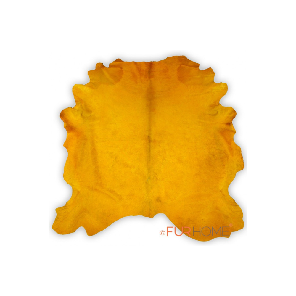 Yellow Leather Cowhide Carpet Big D-056