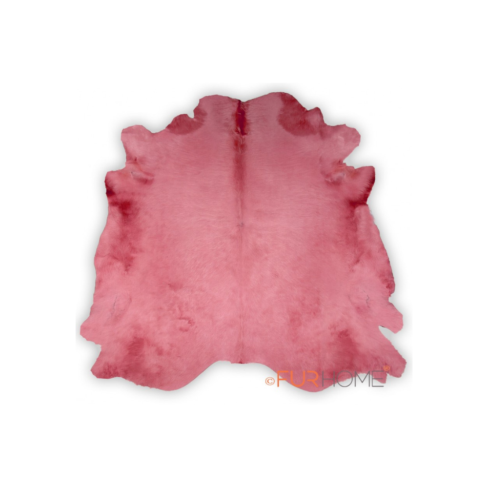 Ολόκληρο Δέρμα Αγελάδος Ροζ Μονόχρωμο D-002
