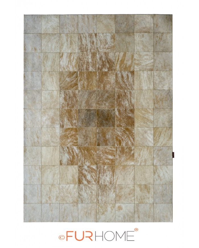 Leather Carpet 20×20 Brown - Ivory k-103