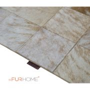 Δερμάτινο Xαλί 20×20 Καφέ – Ιβουάρ k-103