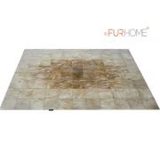 Δερμάτινο Xαλί 20×20 Καφέ – Ιβουάρ k-103