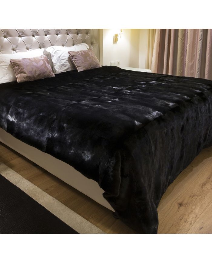 Blackglamma Real   Mink  Fur Blanket k-311